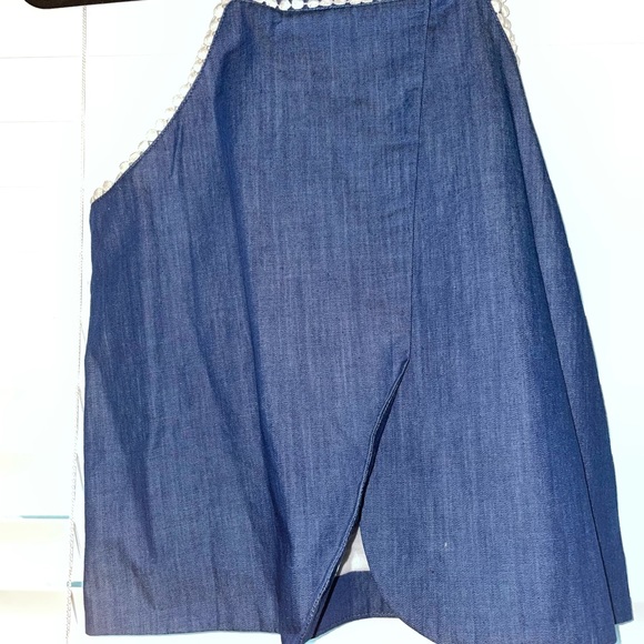 NWT Neiman Marcus Denim Tank with Detail and Open Back - Picture 5 of 7